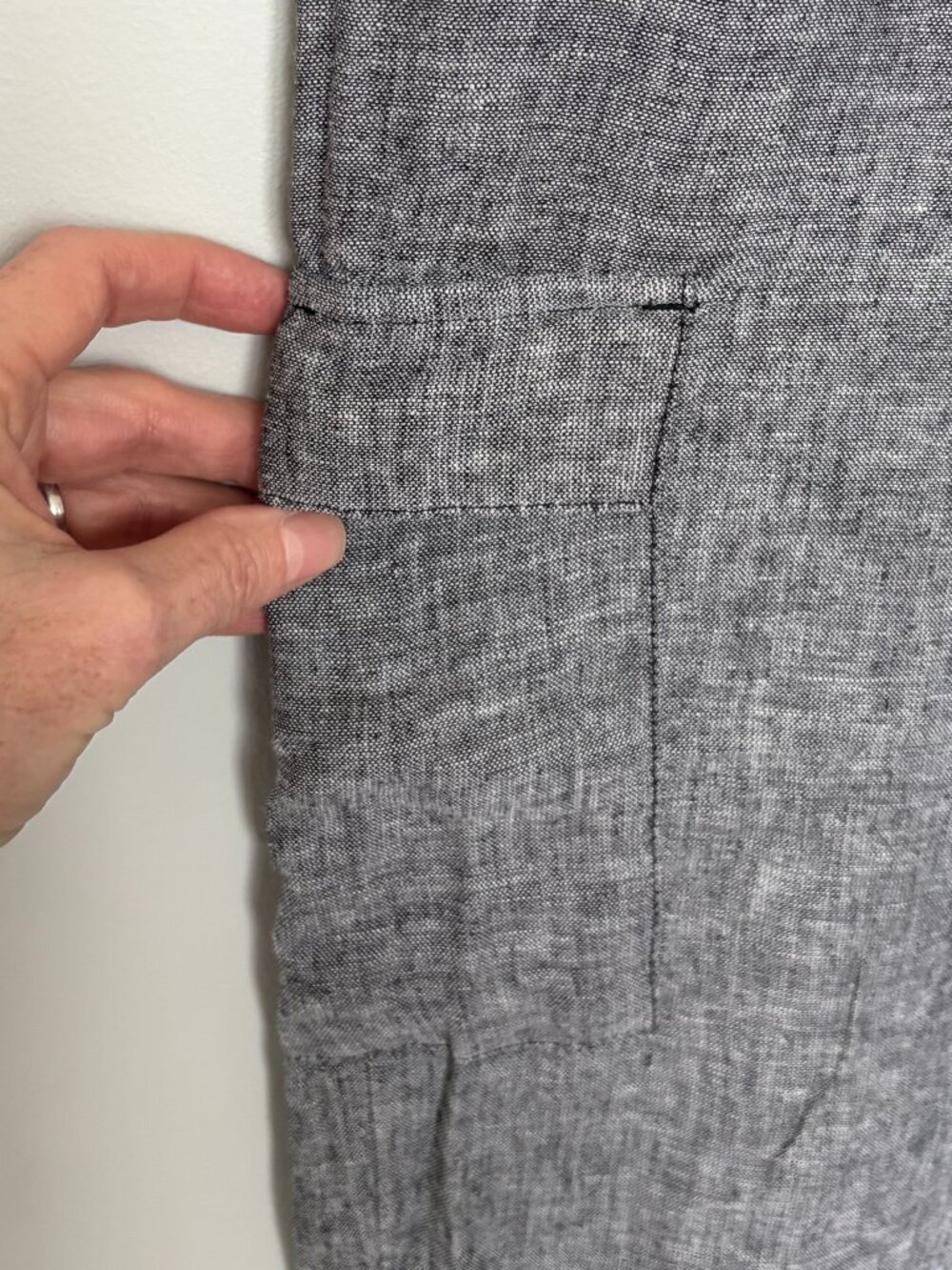 C&C California Gray Wide Leg Linen Cropped Pant XL - Picture 4 of 8